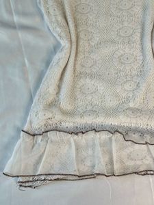 Lace Fitted Frill Top