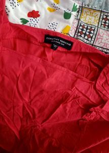 megenta Ruffle long dress