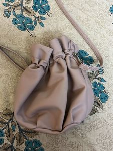 Cute Lilac Drawstring Sling/Crossbody Bag