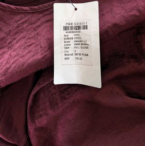Luxurious Textured Burgundy Blouse
