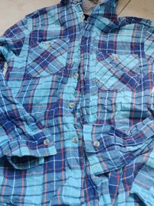 Blue Plaid Flannel Shirt