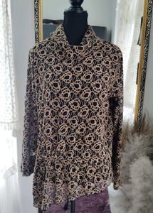 Elegant Lace Cowl Neck Top