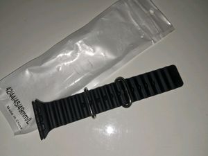 Black Rubber Watch Strap