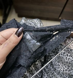 Black Lace Thong Panty