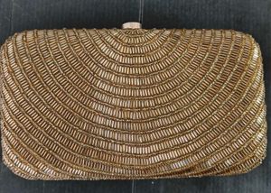 Gold Beaded Clutch