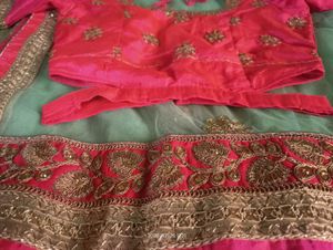 Pink And Orange Lehenga Choli