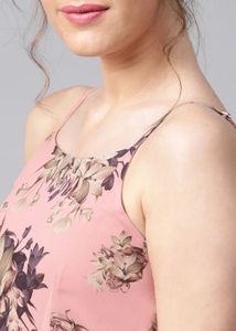 Floral Print Pink Dress