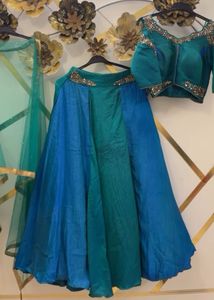 Blue & Green Lehenga Choli