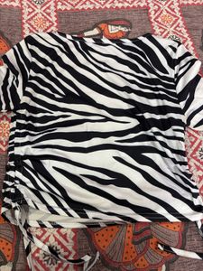 Animan Print Drawstring Top