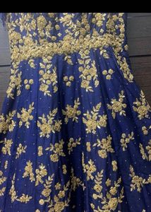 Elegant Navy Blue &amp; Gold Gown