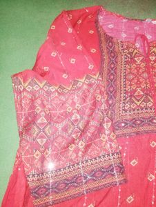 Red Printed Kurta