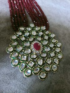 Beaded Necklace with Pendant