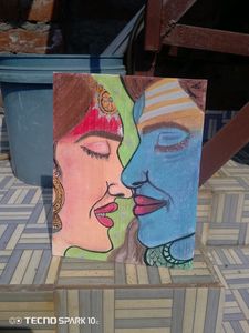 Handmade Shivji Parvati Ji Painting