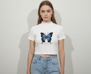 Butterfly Graphic Crop Top
