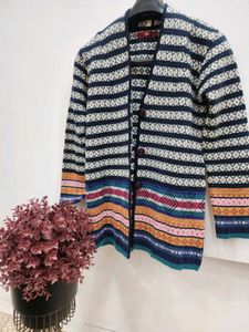 Patterned Knit Cardigan