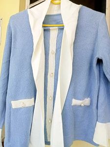 Vintage-Inspired Blue Cardigan