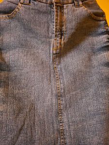 Denim Long Skirt