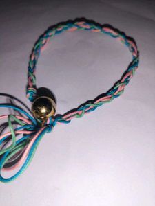 Braided Bracelet with Golden Bell