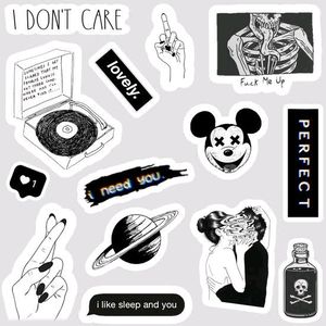 AESTHETIC BLACK AND WHITE STICKERS