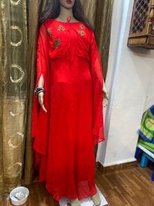 Ethnic Red Gown For Wedding Function