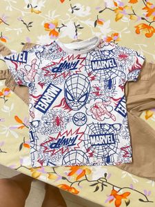 Boy’s Dangri With T-shirt Combo For 3-4 YrsOld Kid