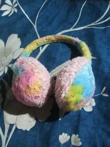 Fluffy Rainbow Earmuffs