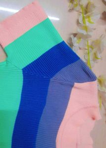 Price Drop!!! Rainbow Striped Knit Top