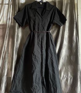 Cotton Midi Shirt Dress
