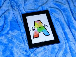 Alphabet Name Digital Art Frame (5x7in)