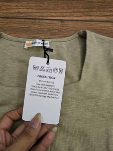 Khaki Crop Top