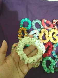 17 Printed Skinny Scrunchies Combo