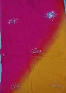 3 Shades Rajputi Cotton Odhna With Sitara Work