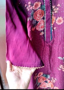 Kurta Set With Plazzo And Dupatta