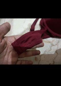 Maroon Sweetheart Bra Padded