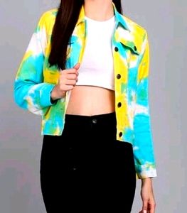 Baesd Tie&amp;Dye Denim Jacket💛💙✨