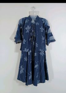 Dark Blue Dress With Coat ( Woman)