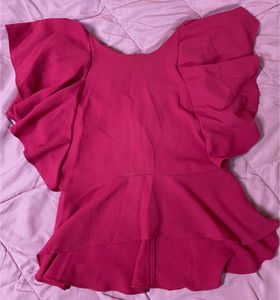 Peplum High Low Top
