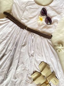 White Sundress with Belt