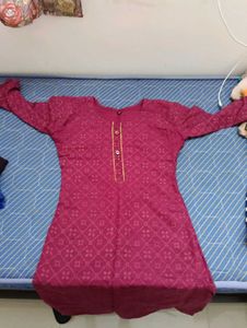 Maroon Printed Kurti