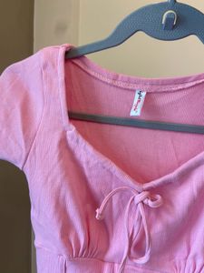 Pink Bow Corset Top