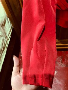 Red Peplum Blouse