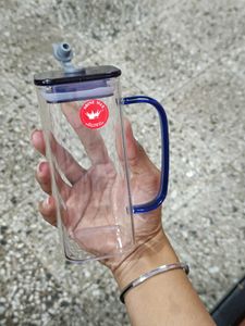 Shine Max Glass Mug with Lid &amp; Straw