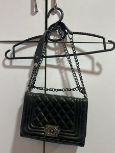 Black Quilted Crossbody Bag