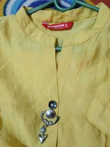 Yellow Casual Kurta