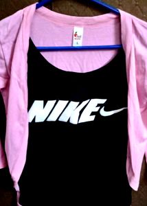 Pink N Black Top