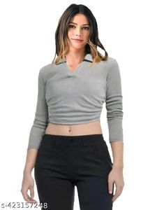 Crop Khaki Top