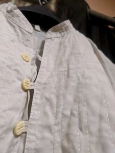 Mens White Plain Kurta
