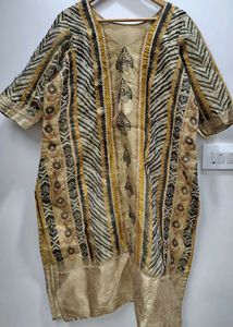TISSUE SILK KURTA AND DUPATTA SET