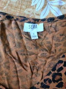 Leopard Print Blouse - Size S