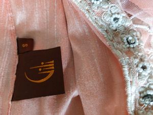 Elegant Peach/coral Pink Kurta Set